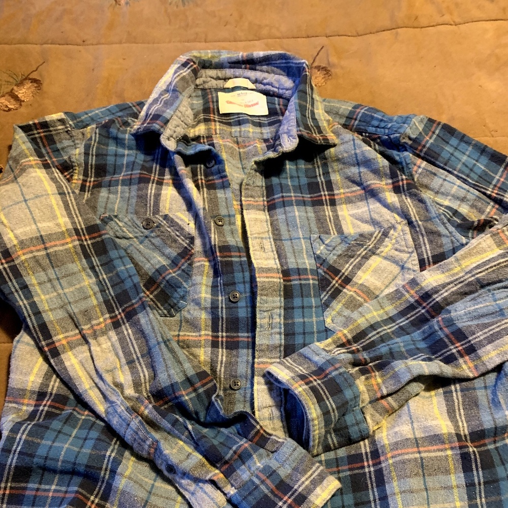 Lg Urban Pipeline Blue Plaid Flannel Shirt